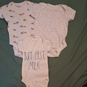 White Baby Onesie Set - Cute and Comfy